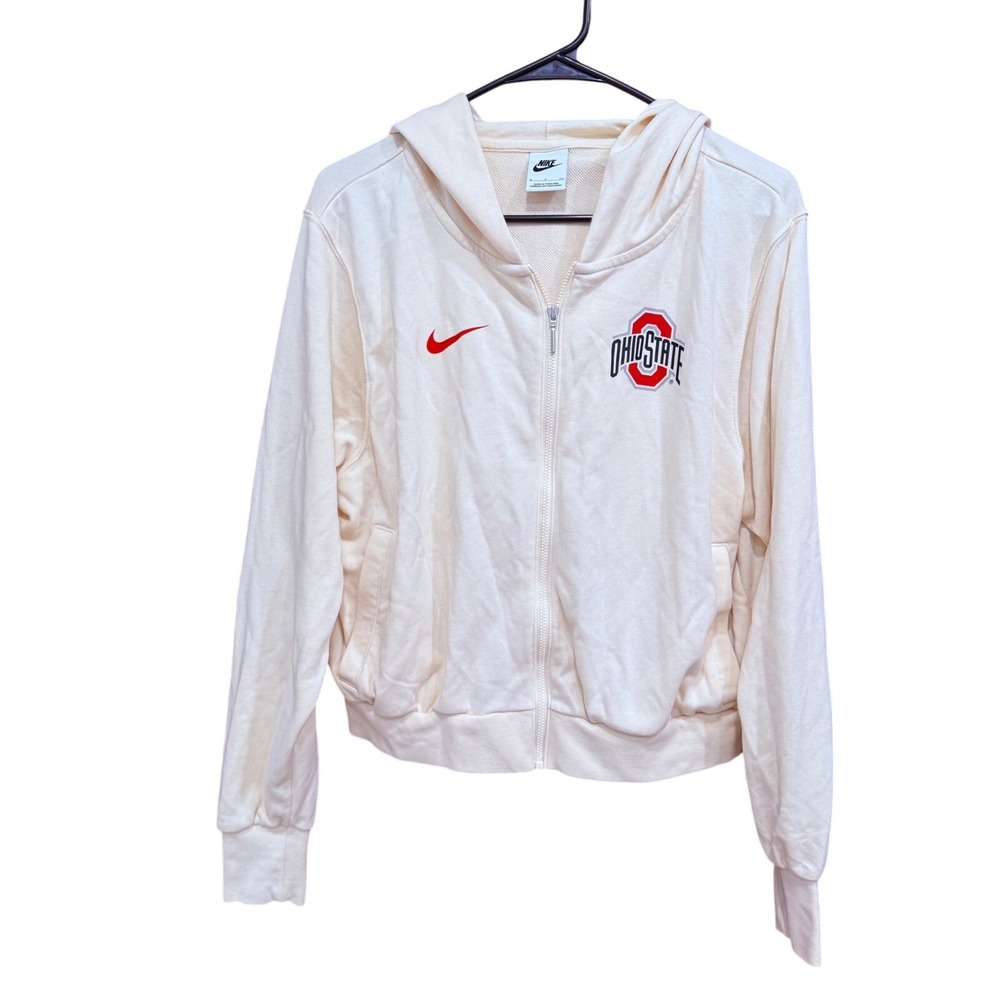Nike Ohio State‎ Buckeyes NCAA Cropped Full Zip Hoodie Jacket - Small